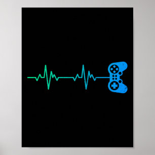 Gamer Heartbeat Cooler Videospielcontroller für Ne Poster