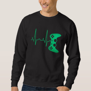 Gamer Heartbeat Gaming Video Game Liebhaber für Ju Sweatshirt