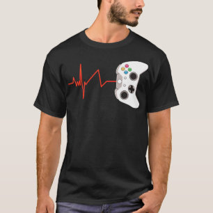 Gamer Heartbeat  Gift For Video Game Lover  T-Shirt