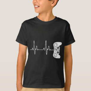 Gamer Heartbeat Long Sleeve Video Game Lover Gesch T-Shirt