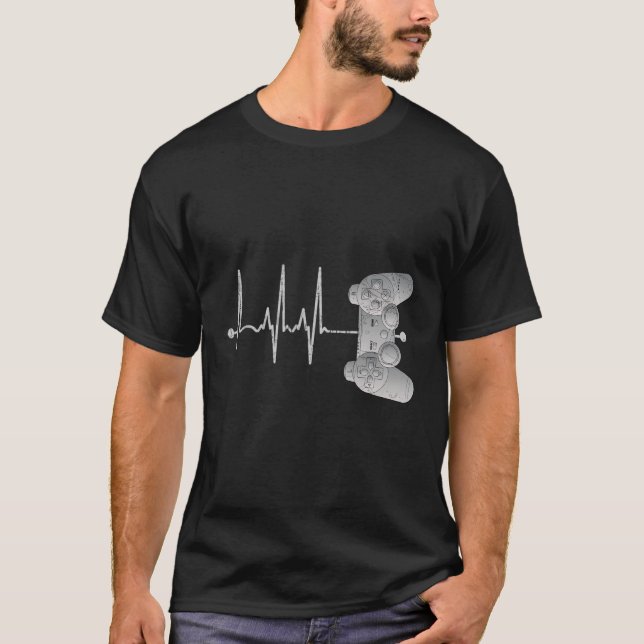 Gamer Heartbeat - Teenage Boys Girls Ideas - Gamin T-Shirt (Vorderseite)
