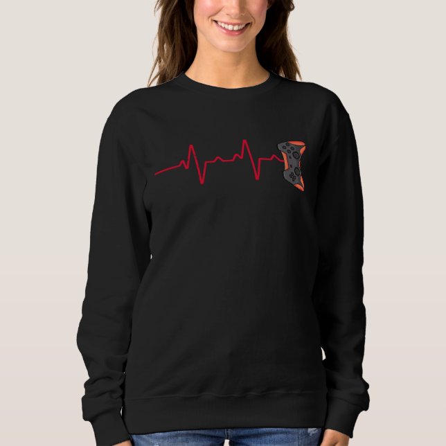 Gamer Heartbeat Video Game   1 Sweatshirt (Vorderseite)