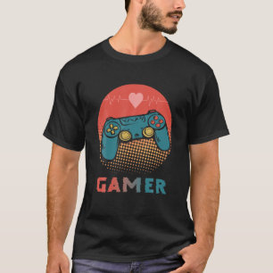 Gamer Heartbeat Videospiele für Videospielspieler T-Shirt
