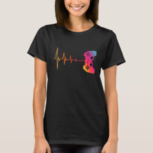 Gamer Heartbeat Videospiele T-Shirt