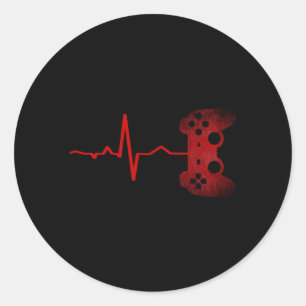 Gamer Hebeat Video Games Gaming NS Runder Aufkleber