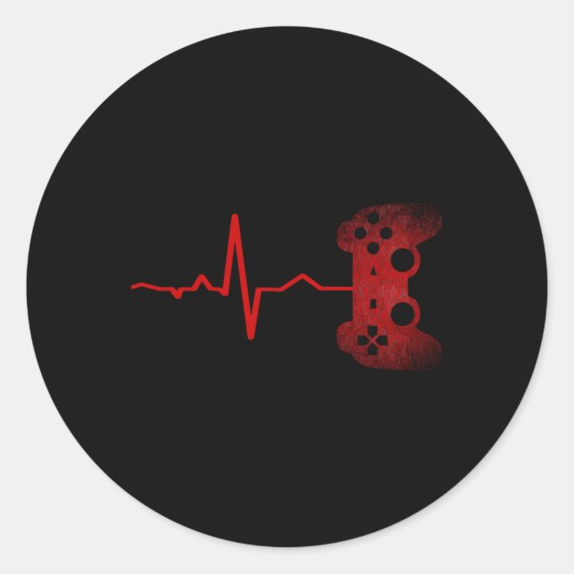Gamer Hebeat Video Games Gaming NS Runder Aufkleber (Vorderseite)