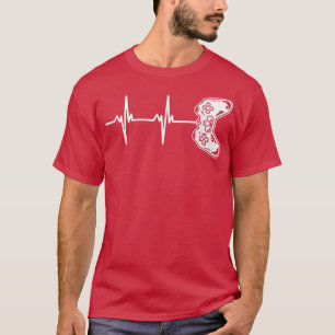 Gamer Herzschlag Videospiel Gaming Liebhaber T-Shirt