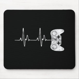 Gamer-Herzschlag-Videospiel-Liebhaber Mousepad