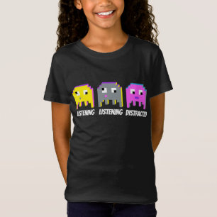 Gamer hören abgelenkten Girl-T - Shirt zu