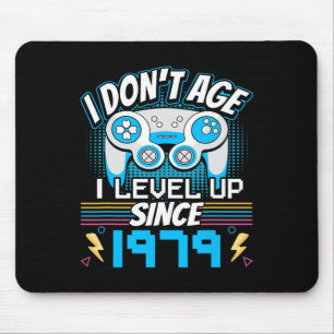 Gamer I Don't Age I Level Up Seit 1979 Gaming Bir Mousepad