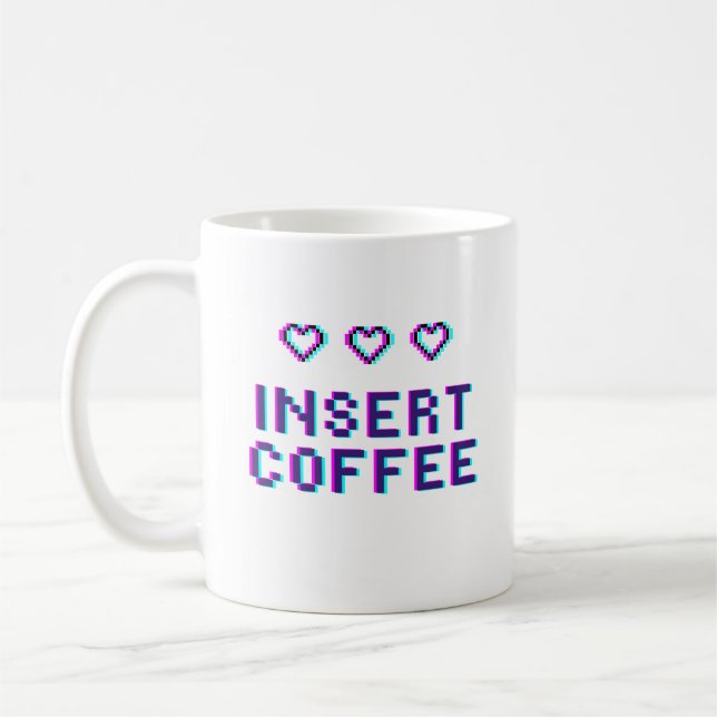 Gamer 'Insert Coffee'-Tasse Kaffeetasse (Links)