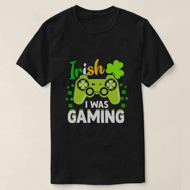 Gamer Irish Games Funny Saint Patrick Day Gamer T-Shirt (Design vorne)
