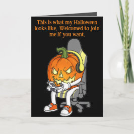Gamer Jack O'Lantern Halloween Card Feiertagskarte
