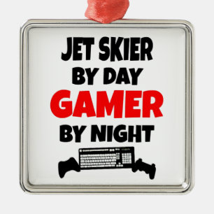 Gamer Jet Skier Ornament Aus Metall
