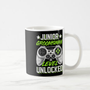Gamer Junior Groomsman Level freigeschaltet Videos Kaffeetasse
