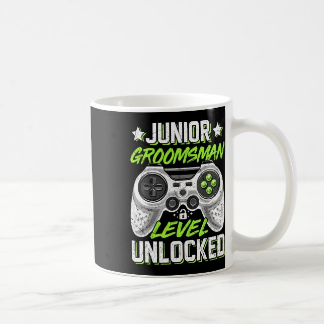 Gamer Junior Trauzeuge Level Unlock Video Gaming Kaffeetasse (Rechts)