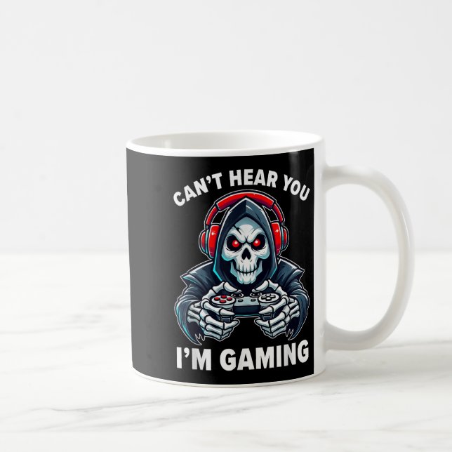 Gamer kann nicht hören, dass ich Videospiele-Gamer Kaffeetasse (Rechts)