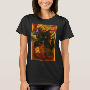 Gamer-Katze isst Ramen auf japanische Art T-Shirt
