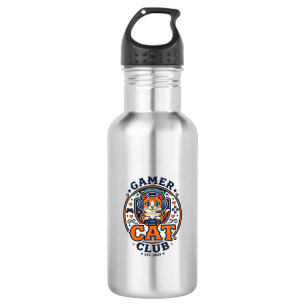 Gamer-Katze Katzenmutter-Geschenkidee - Gamer Cat Edelstahlflasche