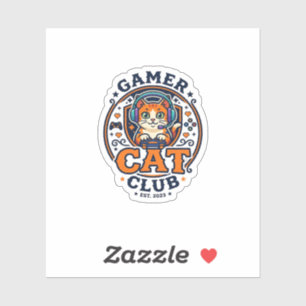 Gamer-Katze Katzenmutter-Geschenkidee - Gamer-Katz Aufkleber