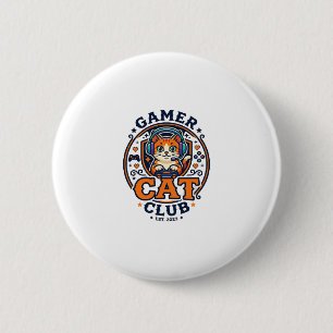 Gamer-Katze Katzenmutter-Geschenkidee - Gamer-Katz Button