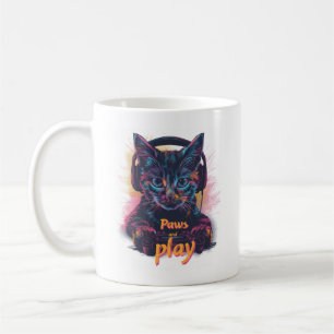 Gamer-Katze Level Up Kaffeetasse