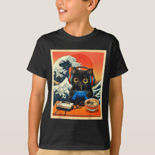 Gamer-Katze Ramen japanisch lustig Grafik kawaii K T-Shirt