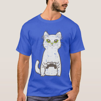 Gamer-Katze Videospiel-Controller Süße Gaming-Geek T-Shirt