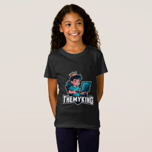 Gamer Kid King Graphic - Cartoon T - Shirt