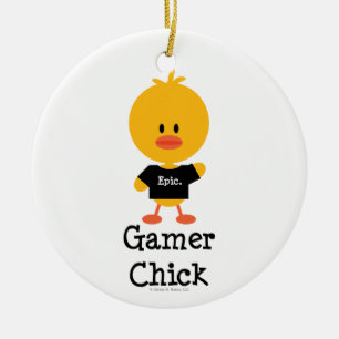 Gamer-Küken-Verzierung Keramikornament