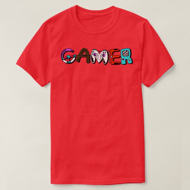 Gamer Letters T-Shirt (Design vorne)