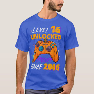 Gamer Level 16 Unverriegelte 16. Geburtstagsspuk s T-Shirt