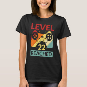 Gamer Level 22 zum 22. Geburtstag erreicht T-Shirt