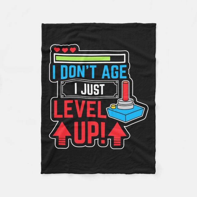 Gamer-Level-Up Fleecedecke (Vorderseite)
