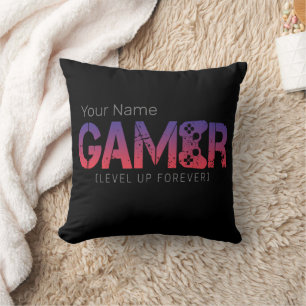 Gamer Level Up Forever Retro-Gamepad-Design Kissen