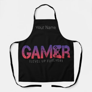 Gamer Level Up Forever Vintage-Gamepad-Design Schürze