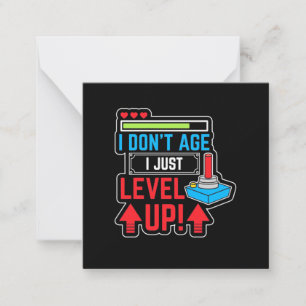 Gamer-Level-Up Mitteilungskarte