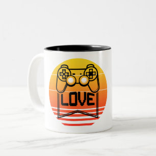 GAMER LIEBE - GAMING NERD ZWEIFARBIGE TASSE