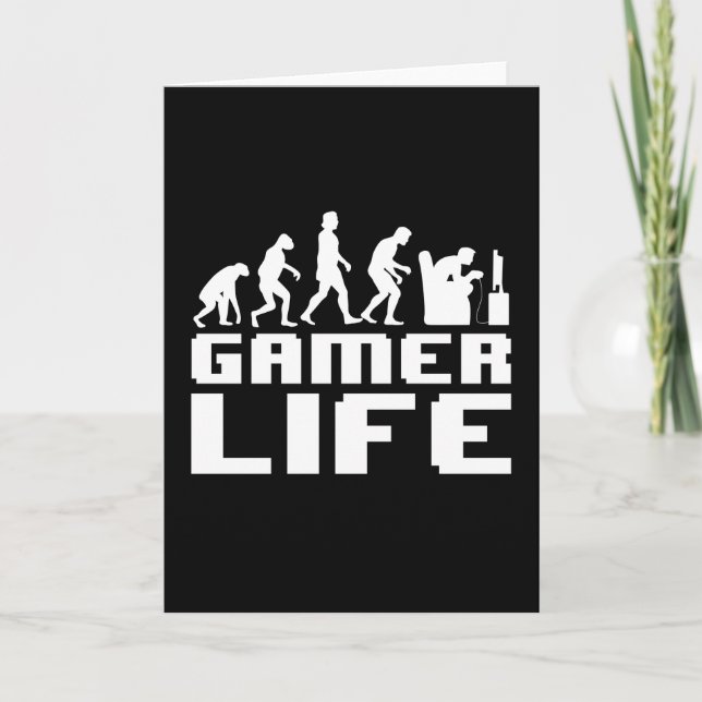 Gamer Life Funny Gaming Video Game Geschenk Karte (Vorderseite)