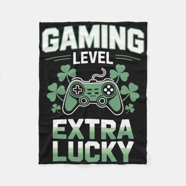 Gamer Life Gaming Level Extra Lucky für Console FG Fleecedecke (Vorderseite)