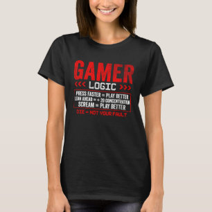 Gamer-Logik Drück lean schreien Gaming T-Shirt