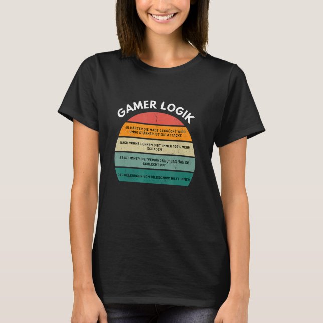 Gamer Logik PC Controller Gamer Console T-Shirt (Vorderseite)