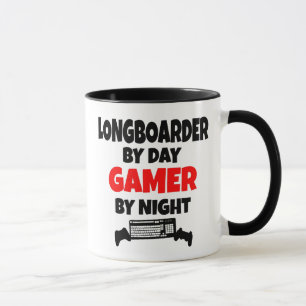 Gamer Longboarder Tasse