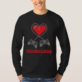Gamer Love Valentine's Day Video Game Controller H T-Shirt