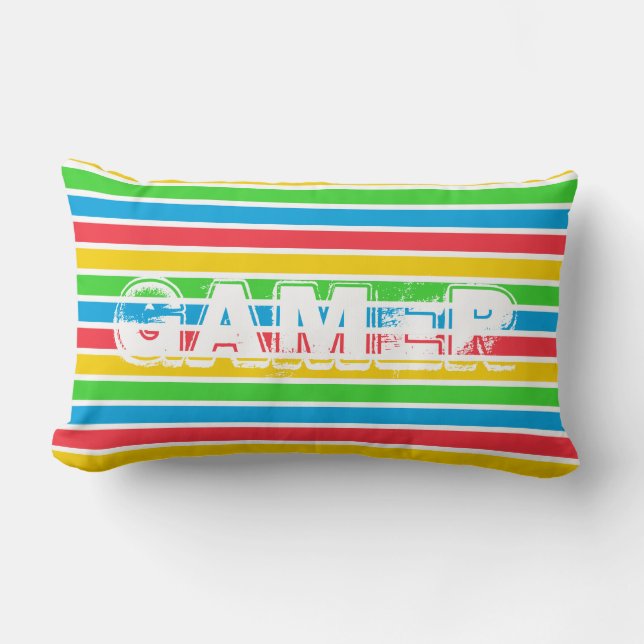Gamer - Lumbar Pillow 13" x 21" Lendenkissen (Vorderseite)