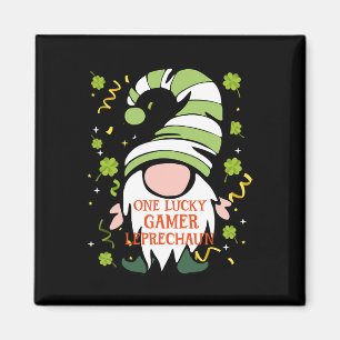 Gamer Lustiger St. Patrick's Day Glücklicher Gnom  Magnet