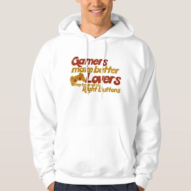 Gamer machen Liebhaber besser Hoodie (Vorderseite)