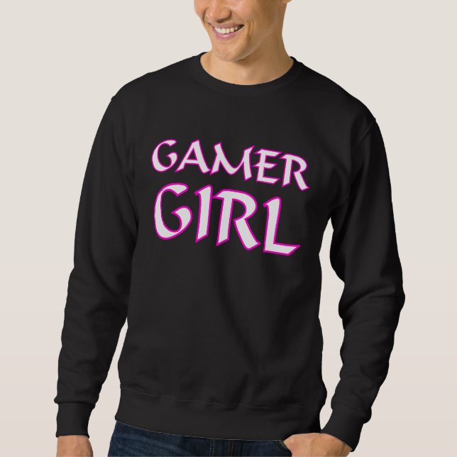 Gamer-Mädchen Nerd-Mädchen Süße Gaming-Geek-Nerd-O Sweatshirt (Vorderseite)