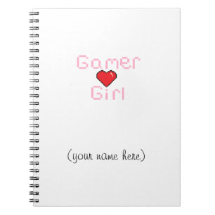 Gamer-Mädchen-Notizbuch Notizblock