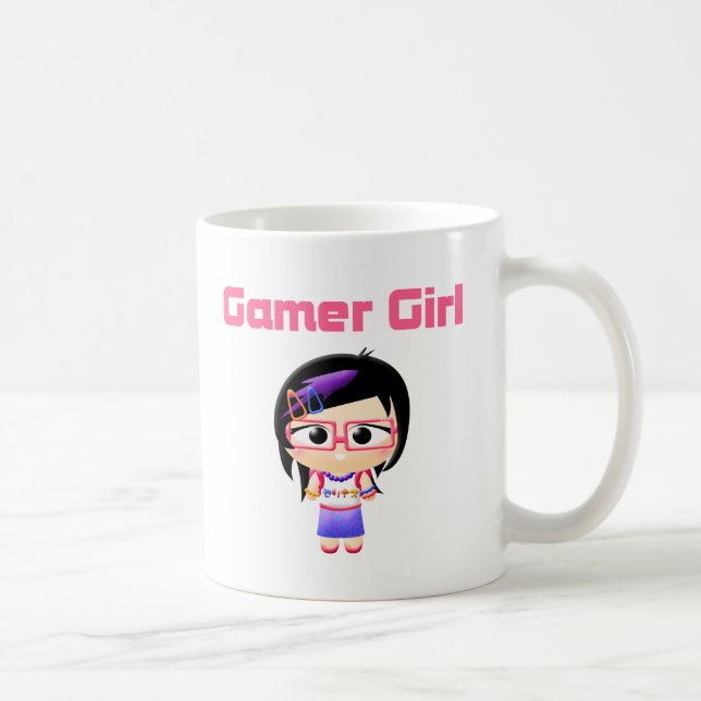 Gamer-Mädchen-Süsse Patootie Kaffeetasse (Rechts)